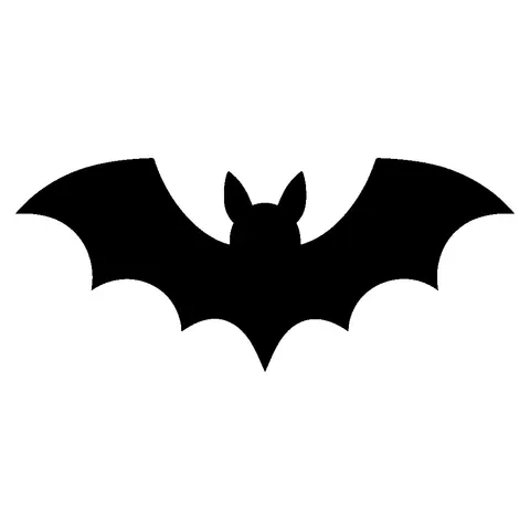 Flying Bat pumpkin stencil, free printable bat carving template